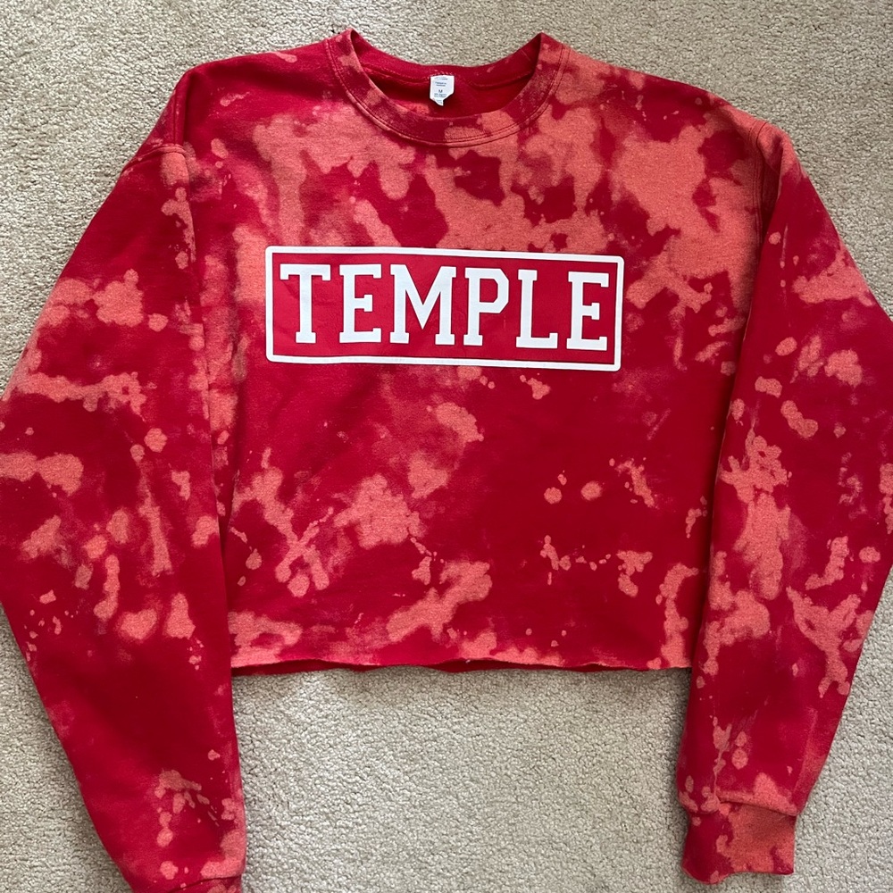 Temple cropped crew neck, medium, good condition
